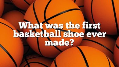 What was the first basketball shoe ever made?