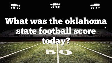 What was the oklahoma state football score today?