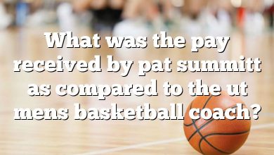 What was the pay received by pat summitt as compared to the ut mens basketball coach?