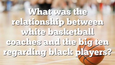 What was the relationship between white basketball coaches and the big ten regarding black players?