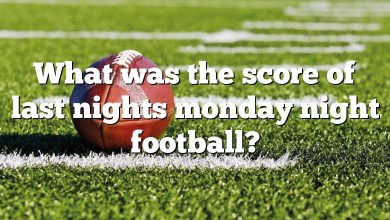 What was the score of last nights monday night football?