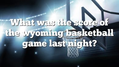 What was the score of the wyoming basketball game last night?