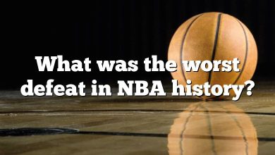 What was the worst defeat in NBA history?