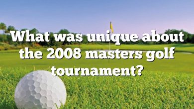 What was unique about the 2008 masters golf tournament?