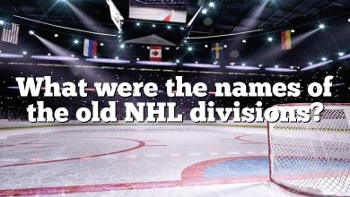 What were the names of the old NHL divisions?