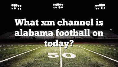What xm channel is alabama football on today?