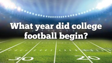 What year did college football begin?