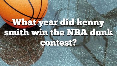 What year did kenny smith win the NBA dunk contest?