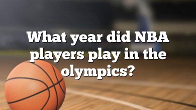 What year did NBA players play in the olympics?