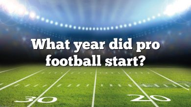 What year did pro football start?