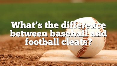 What’s the difference between baseball and football cleats?