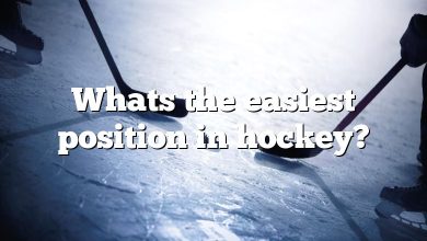Whats the easiest position in hockey?
