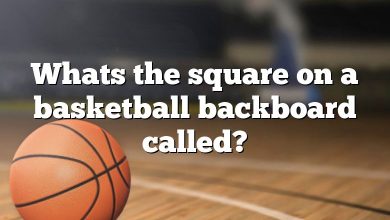 Whats the square on a basketball backboard called?