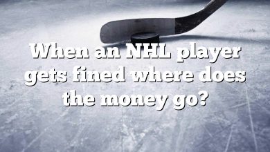 When an NHL player gets fined where does the money go?