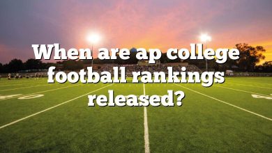When are ap college football rankings released?