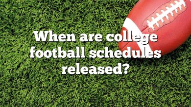 When are college football schedules released?