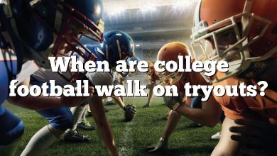 When are college football walk on tryouts?