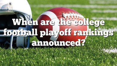 When are the college football playoff rankings announced?