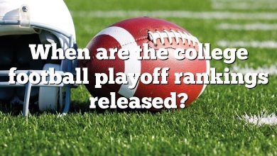 When are the college football playoff rankings released?