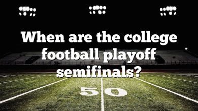 When are the college football playoff semifinals?