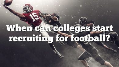 When can colleges start recruiting for football?