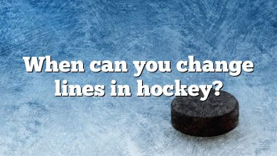 When can you change lines in hockey?