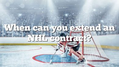 When can you extend an NHL contract?