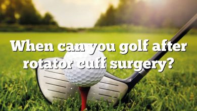 When can you golf after rotator cuff surgery?