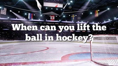 When can you lift the ball in hockey?
