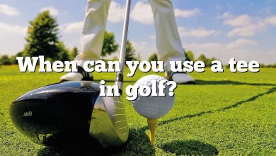 When can you use a tee in golf?