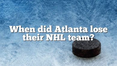 When did Atlanta lose their NHL team?