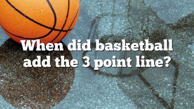 When did basketball add the 3 point line?