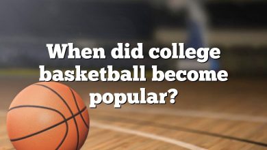 When did college basketball become popular?