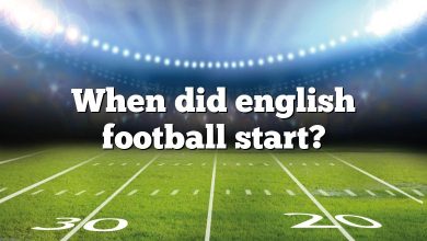 When did english football start?