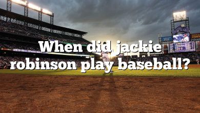 When did jackie robinson play baseball?