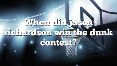 When did jason richardson win the dunk contest?