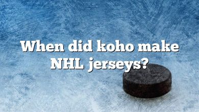 When did koho make NHL jerseys?