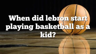 When did lebron start playing basketball as a kid?