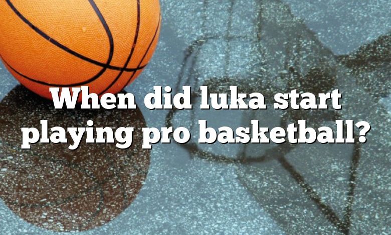 When did luka start playing pro basketball?