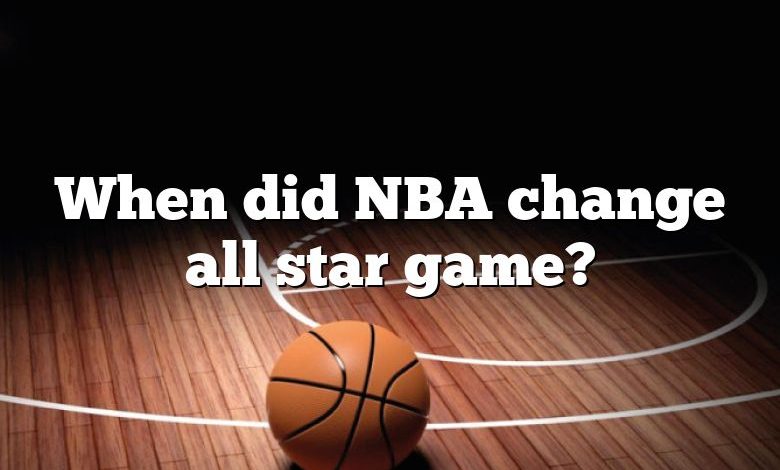 When did NBA change all star game?