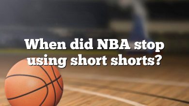 When did NBA stop using short shorts?