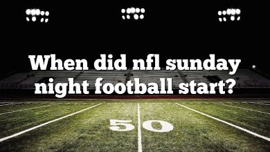When did nfl sunday night football start?