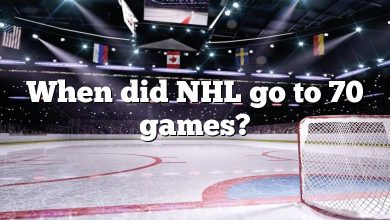 When did NHL go to 70 games?