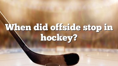 When did offside stop in hockey?
