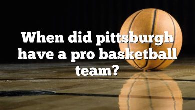 When did pittsburgh have a pro basketball team?