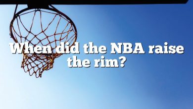 When did the NBA raise the rim?