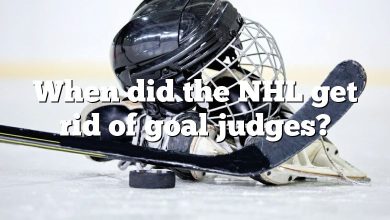 When did the NHL get rid of goal judges?