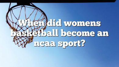 When did womens basketball become an ncaa sport?