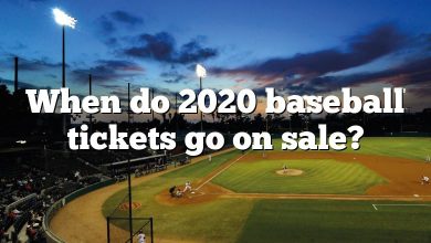 When do 2020 baseball tickets go on sale?