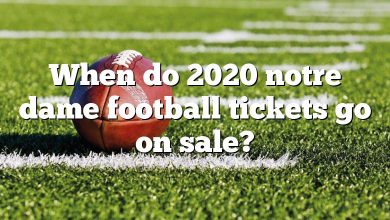 When do 2020 notre dame football tickets go on sale?